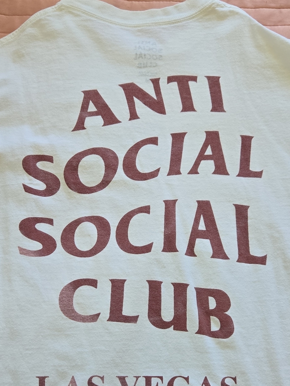 Anti Social Social Club White Tee with Dark Gray Print